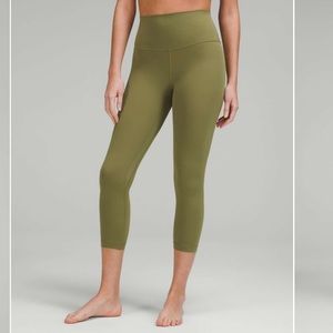 Lululemon Align High-Rise Crop 23" Bronze Green size 8